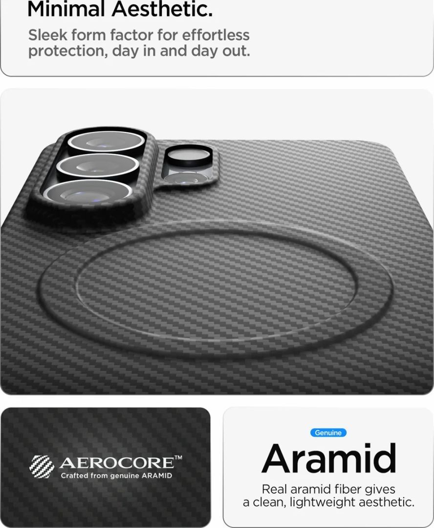 Spigen Air Skin Aramid MagSafe case for Samsung Galaxy S26 Ultra Black