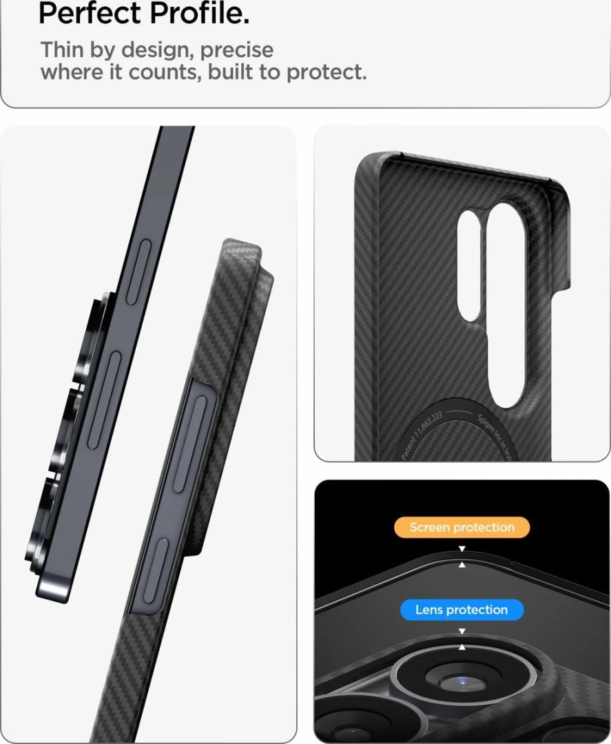 Spigen Air Skin Aramid MagSafe case for Samsung Galaxy S26 Ultra Black