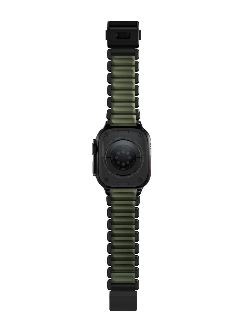 Nomad Stratos Band FKM AW 45/46/49mm Black Titanium Forest Green