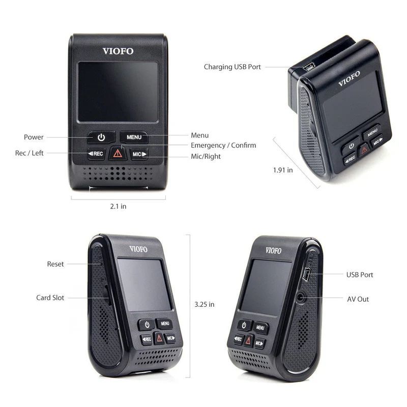 VIOFO A119 V3 Car Dash Cam Black VIOFO A119 V3 Car Dash Cam Black