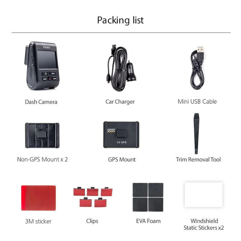 VIOFO A119 V3 Car Dash Cam Black VIOFO A119 V3 Car Dash Cam Black