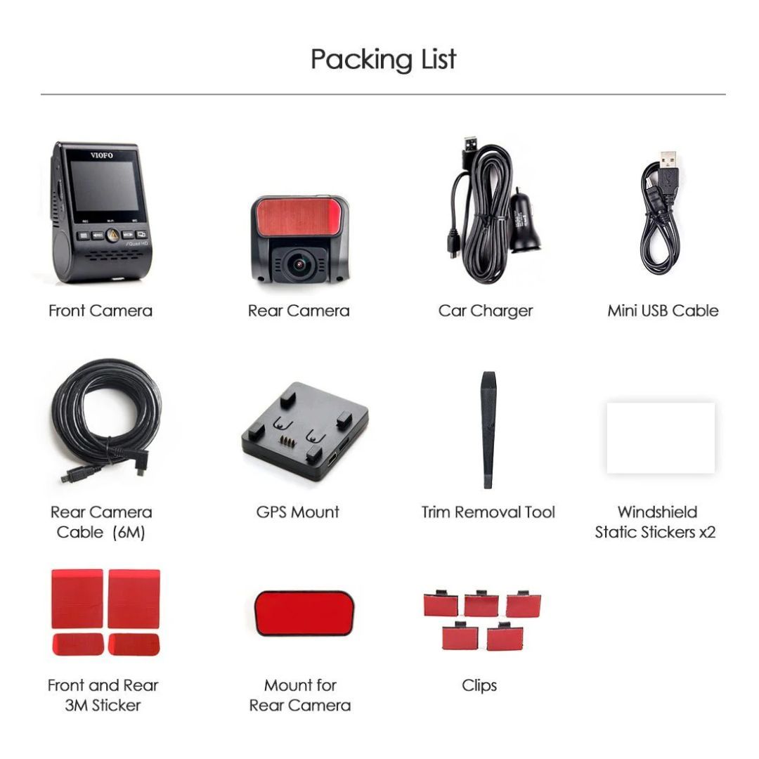 VIOFO A129 Plus Duo Dual Channel Dash Cam Black VIOFO A129 Plus Duo Dual Channel Dash Cam Black
