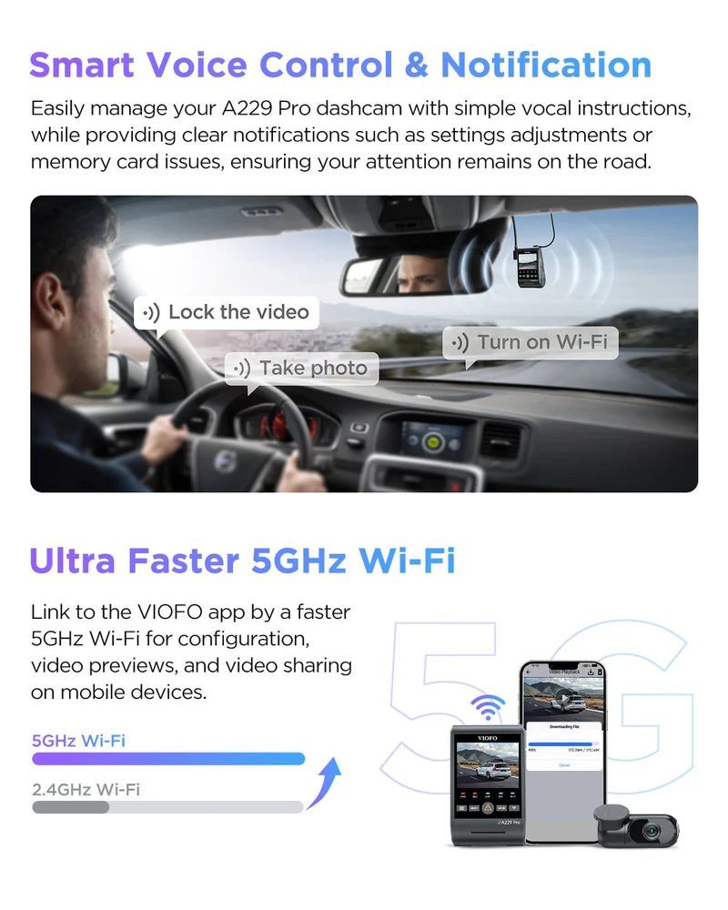 VIOFO A229 Pro 1CH Dash Cam Black VIOFO A229 Pro 1CH Dash Cam Black