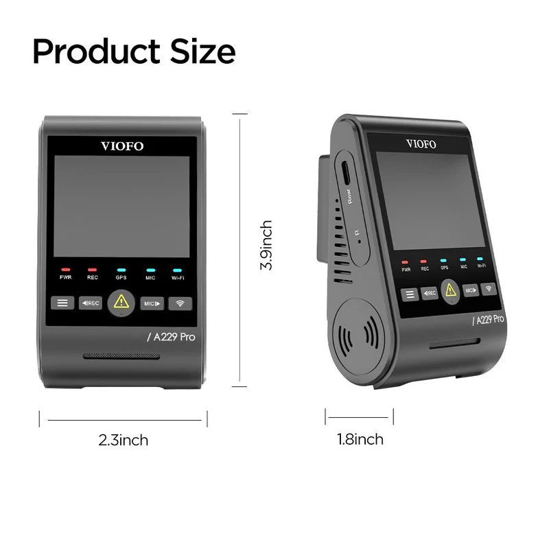VIOFO A229 Pro 1CH Dash Cam Black VIOFO A229 Pro 1CH Dash Cam Black