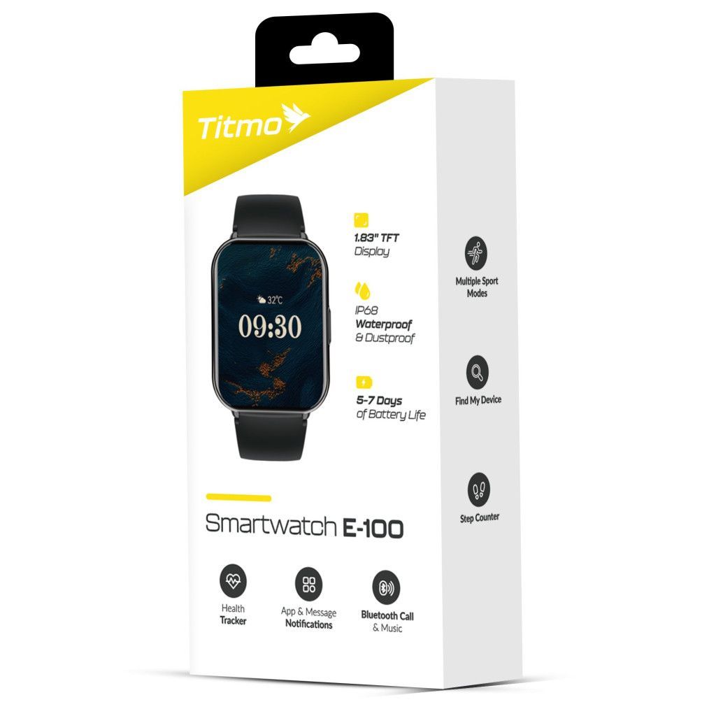 TITMO E-100 Smart Watch Black