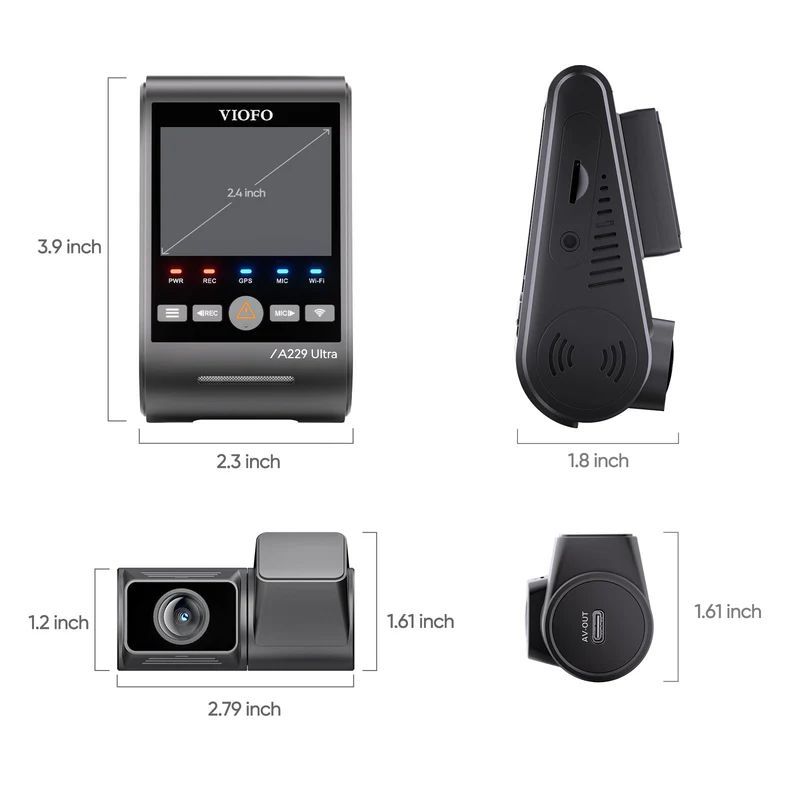 VIOFO A229 Ultra 2CH Dash Cam Black VIOFO A229 Ultra 2CH Dash Cam Black