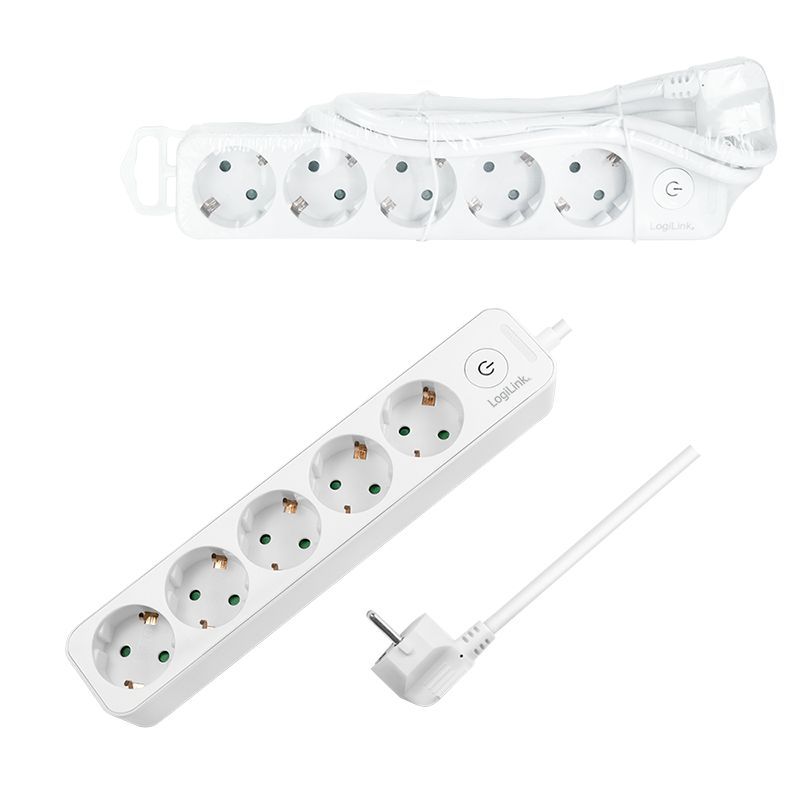 Logilink Hálózati Elosztó Kapcsolóval 5DIN 1,5m White