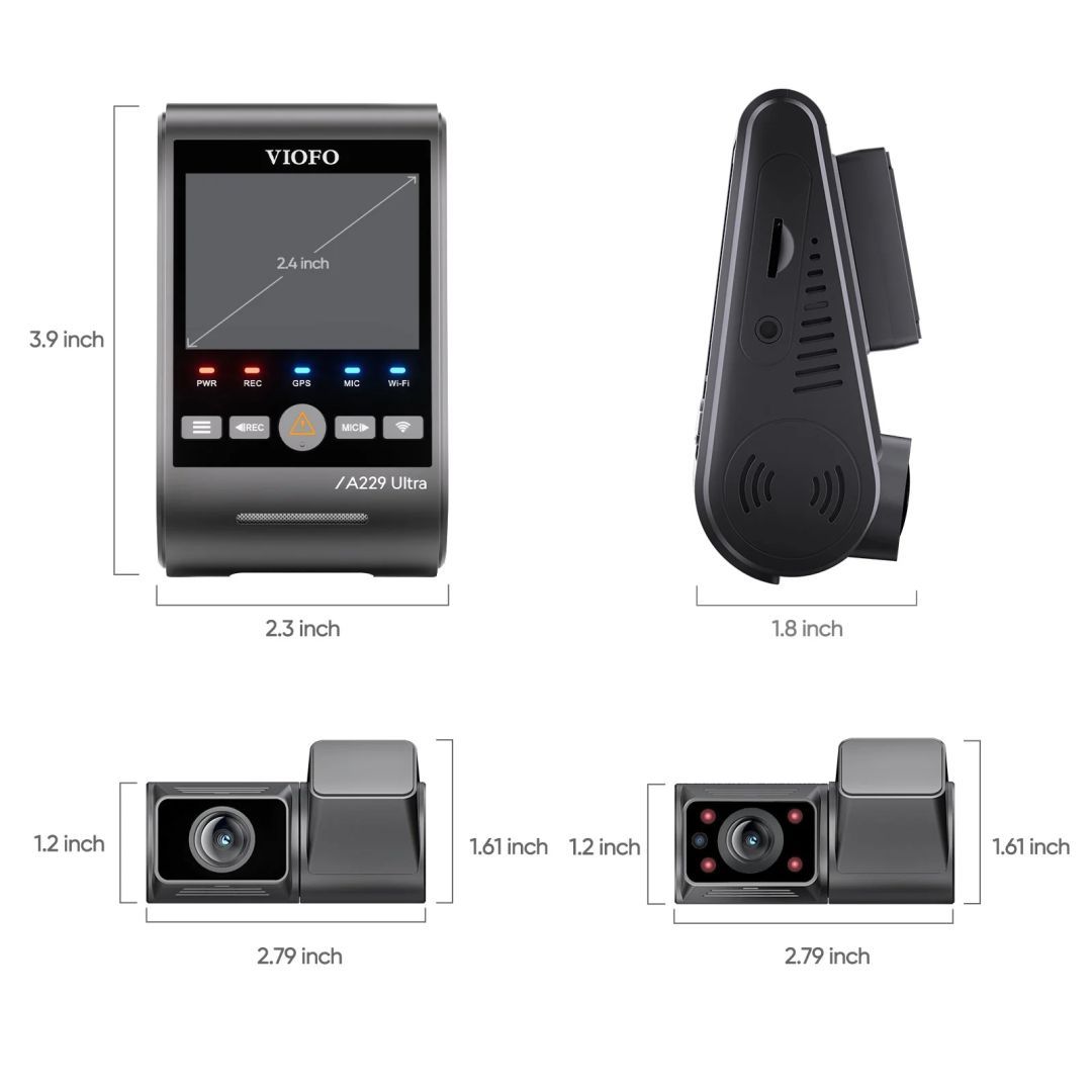 VIOFO A229 Ultra 3CH Dash Cam Black VIOFO A229 Ultra 3CH Dash Cam Black