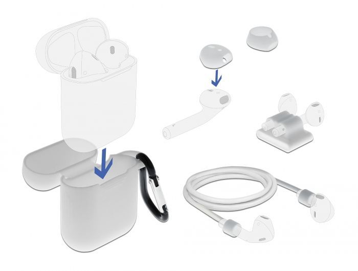 DeLock Apple AirPods Accessory Set White DeLock Apple AirPods Accessory Set White