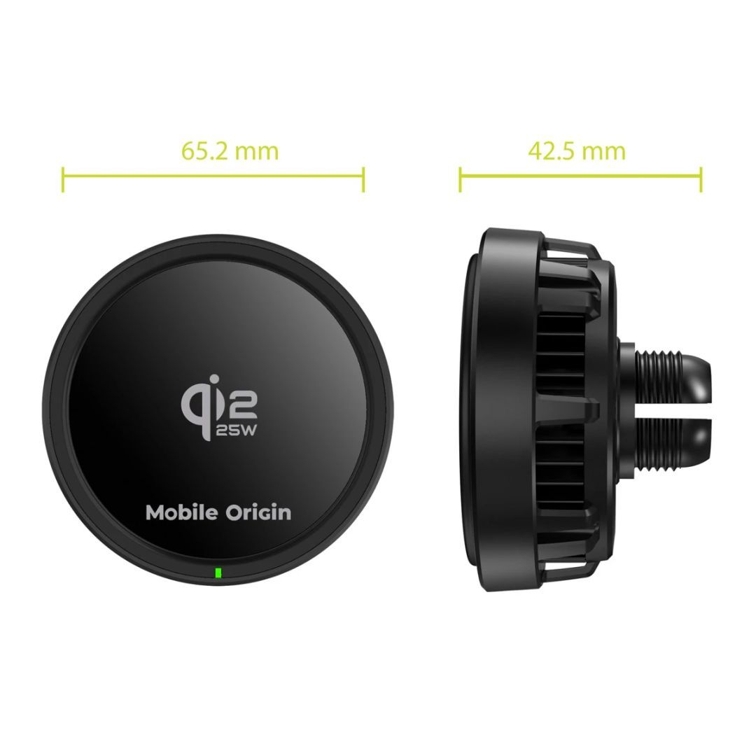 Mobile Origin Qi2 Wireless Car Charger 25W CA24 Black Mobile Origin Qi2 Wireless Car Charger 25W CA24 Black