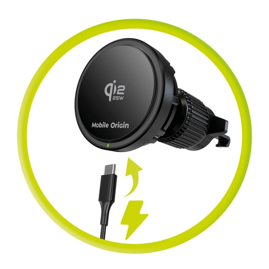Mobile Origin Qi2 Wireless Car Charger 25W CA24 Black Mobile Origin Qi2 Wireless Car Charger 25W CA24 Black