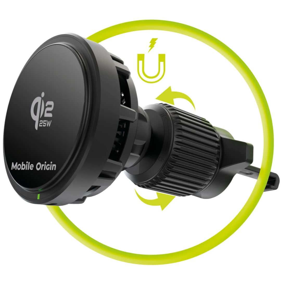 Mobile Origin Qi2 Wireless Car Charger 25W CA24 Black Mobile Origin Qi2 Wireless Car Charger 25W CA24 Black