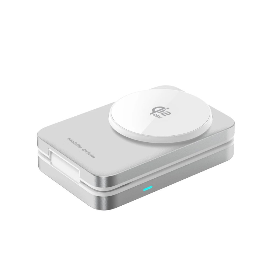 Mobile Origin 3in1 Qi2 MagSafe Compatible Foldable Charging Stand 25W PW35 Silver Mobile Origin 3in1 Qi2 MagSafe Compatible Foldable Charging Stand 25W PW35 Silver