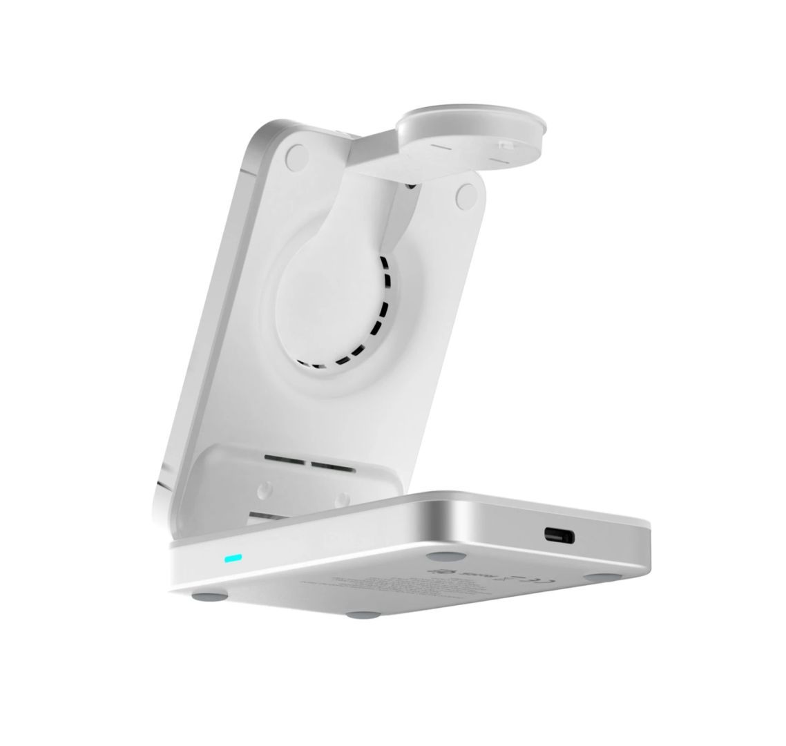Mobile Origin 3in1 Qi2 MagSafe Compatible Foldable Charging Stand 25W PW35 Silver Mobile Origin 3in1 Qi2 MagSafe Compatible Foldable Charging Stand 25W PW35 Silver