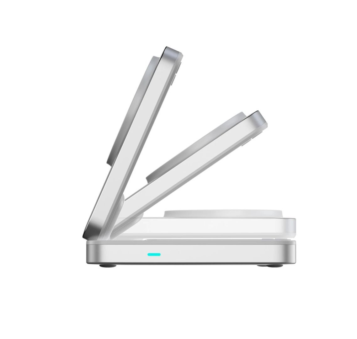 Mobile Origin 3in1 Qi2 MagSafe Compatible Foldable Charging Stand 25W PW35 Silver Mobile Origin 3in1 Qi2 MagSafe Compatible Foldable Charging Stand 25W PW35 Silver