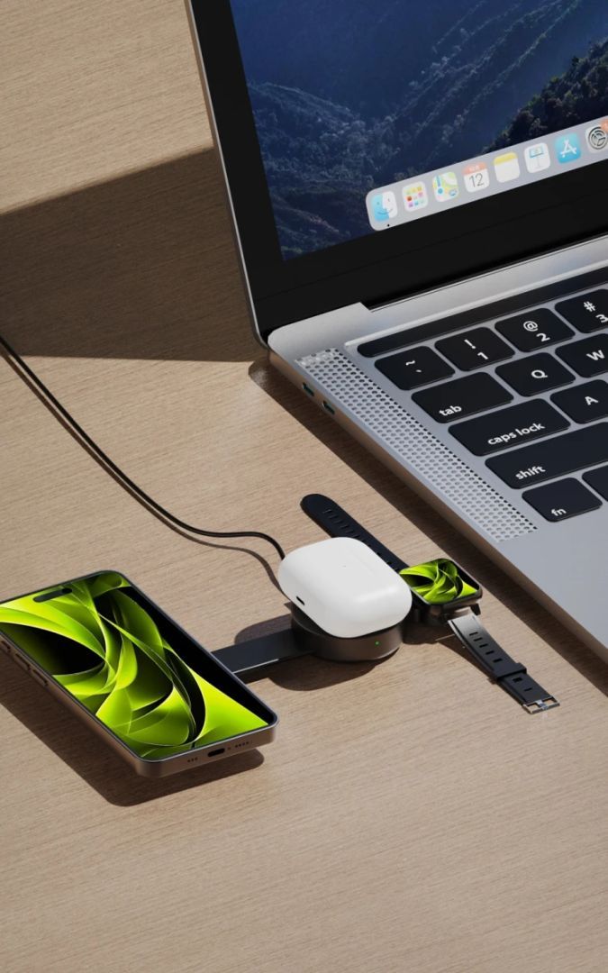 Mobile Origin 3in1 Qi2 Foldable Magnetic Pad 25W PW34 Black Mobile Origin 3in1 Qi2 Foldable Magnetic Pad 25W PW34 Black