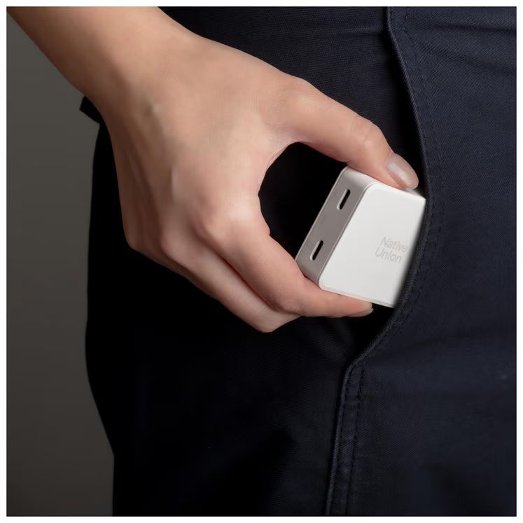 Native Union Pocket GaN Charger 2xUSB-C PD 65W White Native Union Pocket GaN Charger 2xUSB-C PD 65W White