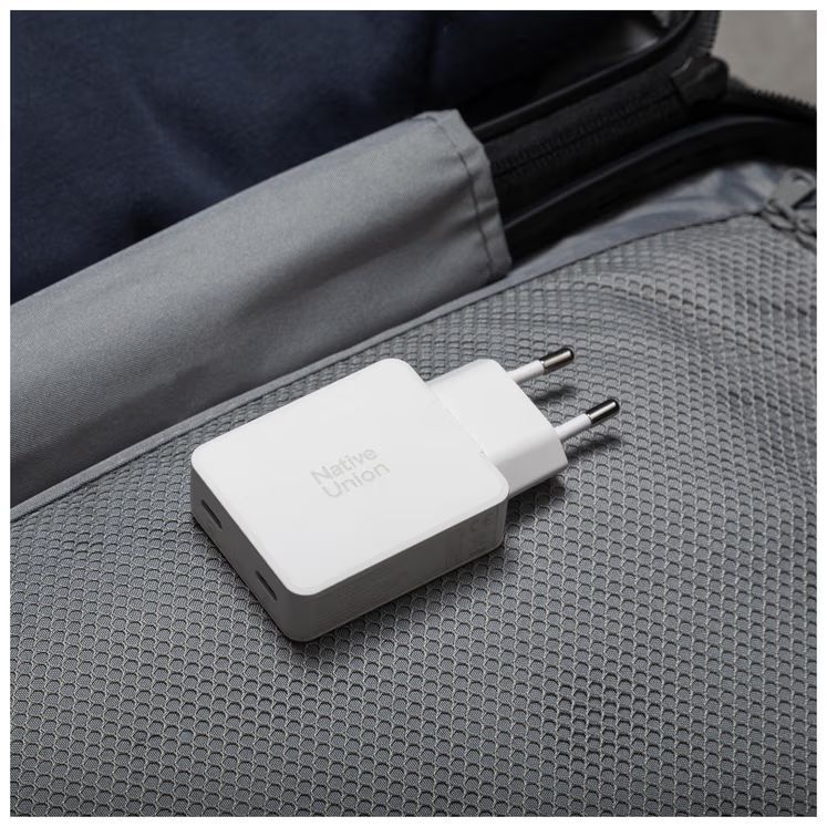 Native Union Pocket GaN Charger 2xUSB-C PD 65W White Native Union Pocket GaN Charger 2xUSB-C PD 65W White