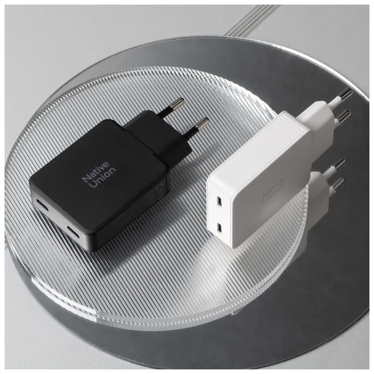Native Union Pocket GaN Charger 2xUSB-C PD 65W White Native Union Pocket GaN Charger 2xUSB-C PD 65W White