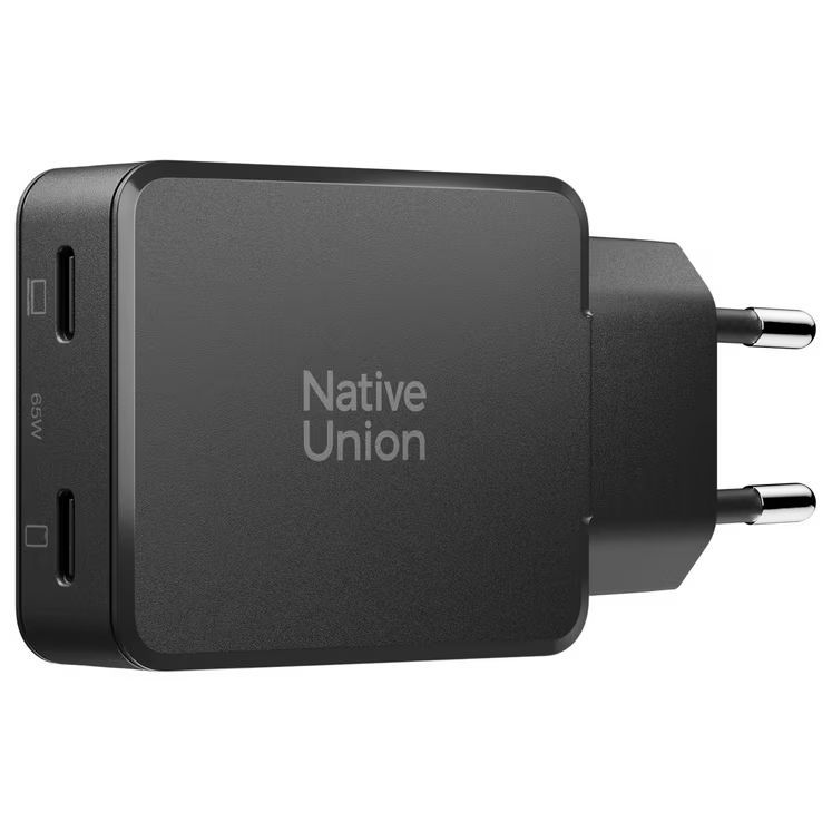 Native Union Pocket GaN Charger 2xUSB-C PD 65W Black Native Union Pocket GaN Charger 2xUSB-C PD 65W Black