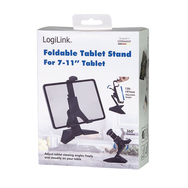 Logilink Foldable tablet stand 7"-11" Black