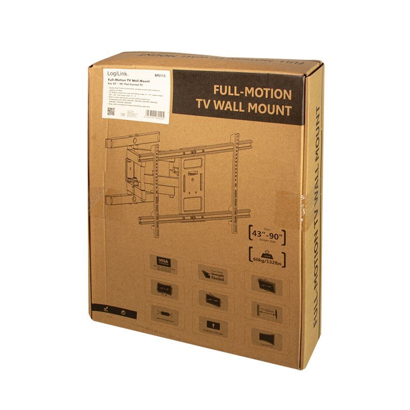 Logilink BP0115 TV Wall Mount 43"-90" Black Logilink BP0115 TV Wall Mount 43"-90" Black