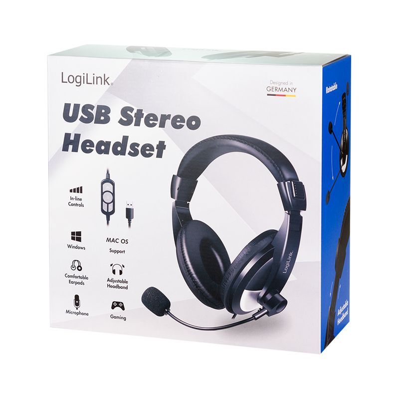 Logilink USB Stereo Headset Black Logilink USB Stereo Headset Black