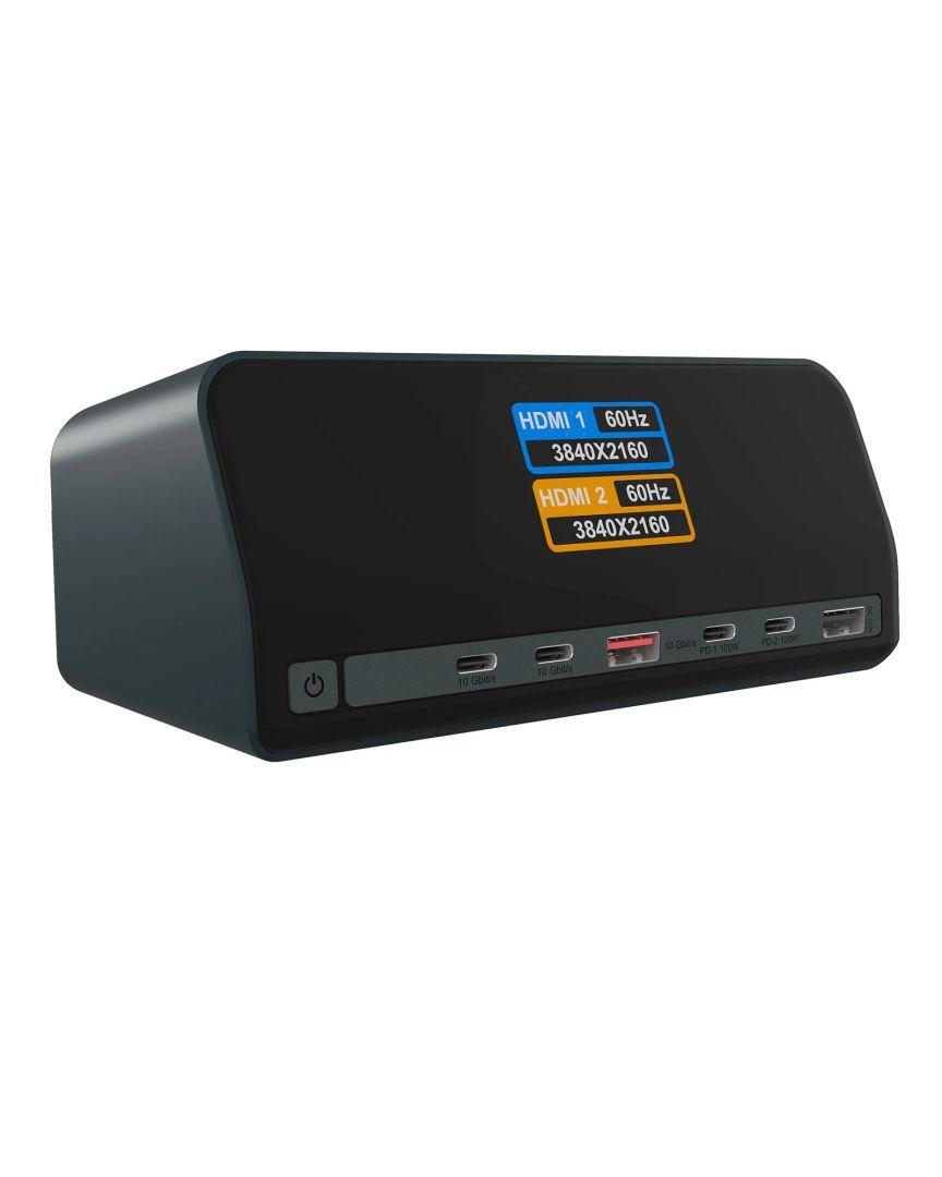 Raidsonic Heart Dock 2300 11-in-1 DockingStation with dual video output and LCD display
