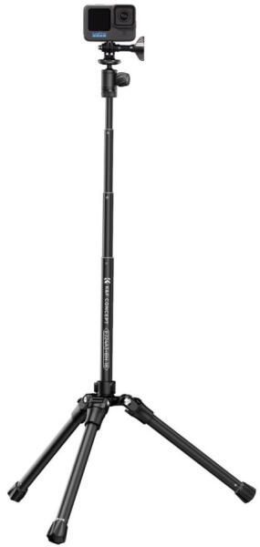 K&F Concept E224A3+BH-18 állvány, 170cm magasság, 4kg teherbírás, selfie bot, bluetooth kioldó
