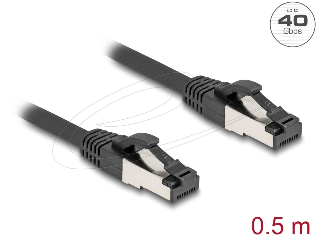 DeLock CAT8.1 S-FTP Patch Cable 0,5m Black DeLock CAT8.1 S-FTP Patch Cable 0,5m Black