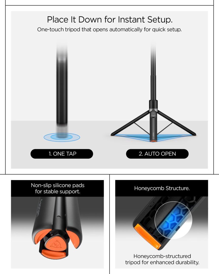 Spigen MagSafe Tripod Selfie Stick Black Spigen MagSafe Tripod Selfie Stick Black