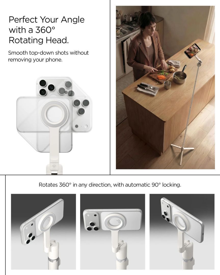 Spigen MagSafe Tripod Selfie Stick Dune Beige Spigen MagSafe Tripod Selfie Stick Dune Beige