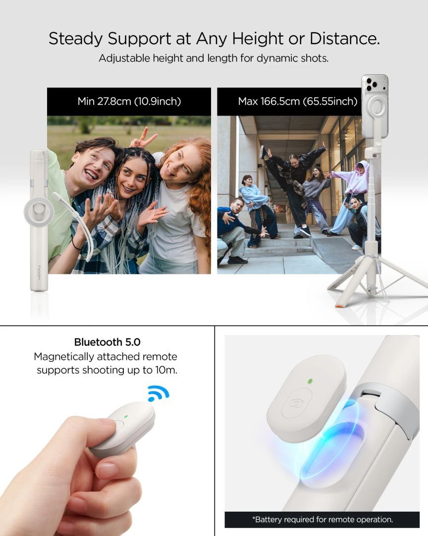 Spigen MagSafe Tripod Selfie Stick Dune Beige Spigen MagSafe Tripod Selfie Stick Dune Beige