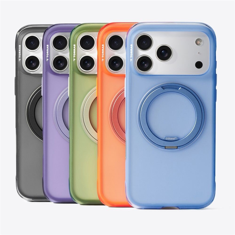 Torras Ostand O Air case for iPhone 17 Pro Obsidian Black