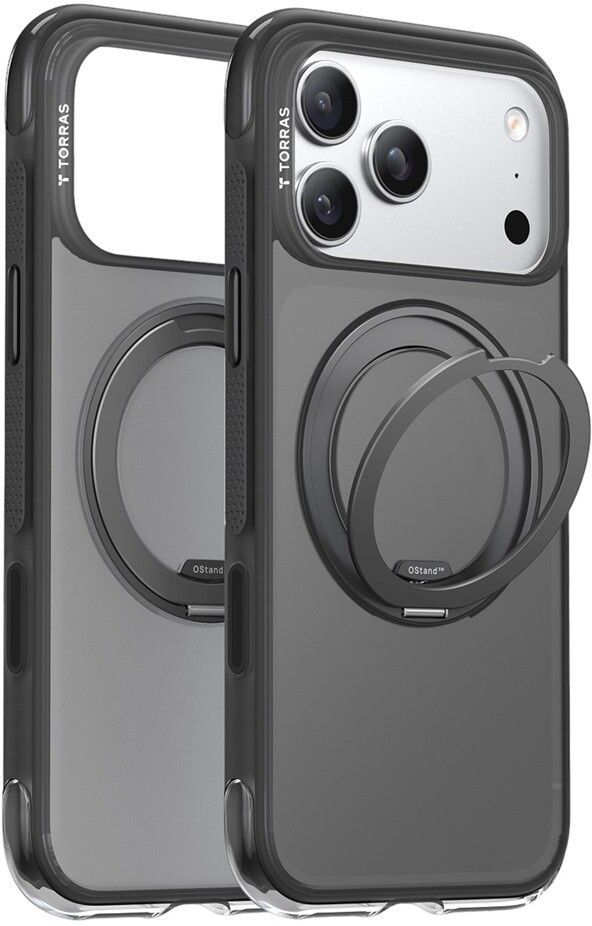 Torras Ostand O Air case for iPhone 17 Pro Obsidian Black