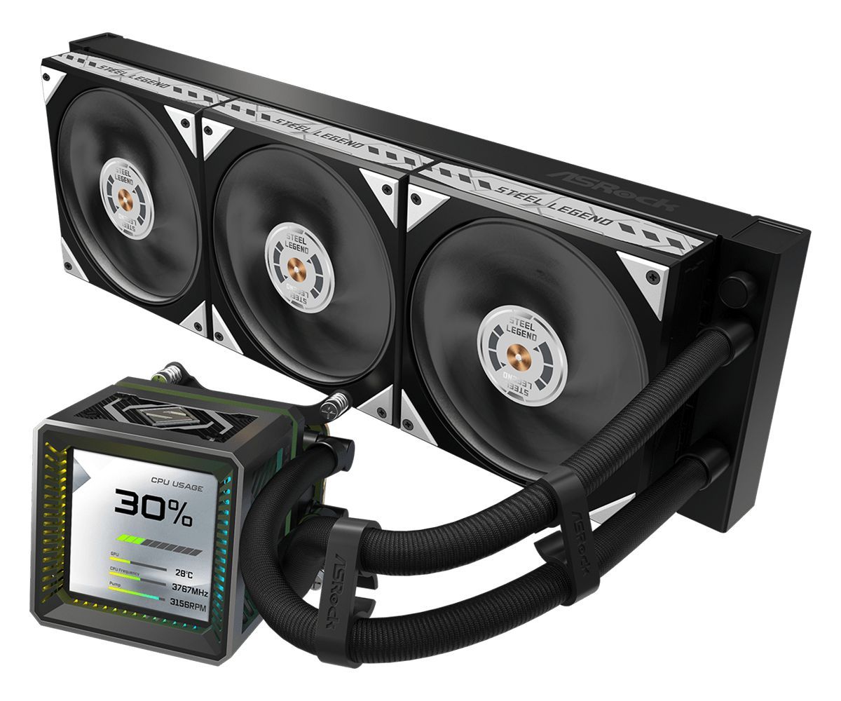 ASRock Steel Legend Dark 360 LCD ASRock Steel Legend Dark 360 LCD