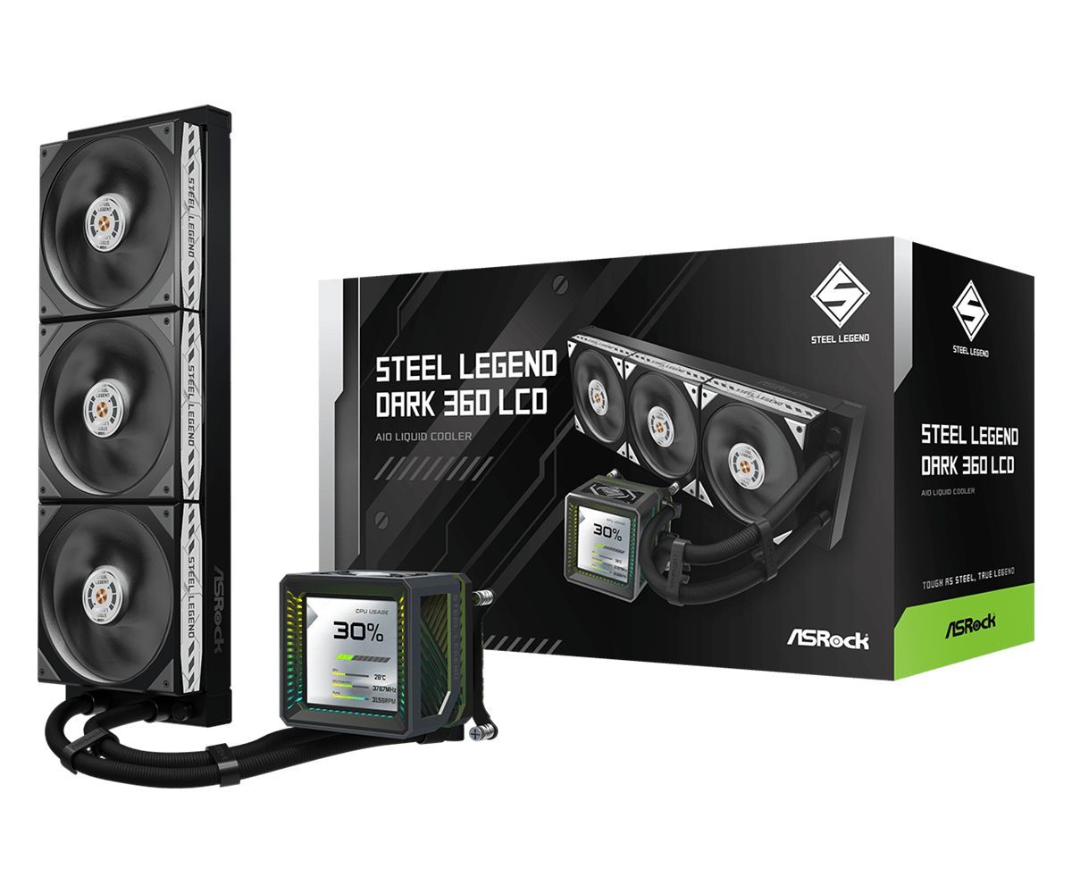 ASRock Steel Legend Dark 360 LCD ASRock Steel Legend Dark 360 LCD