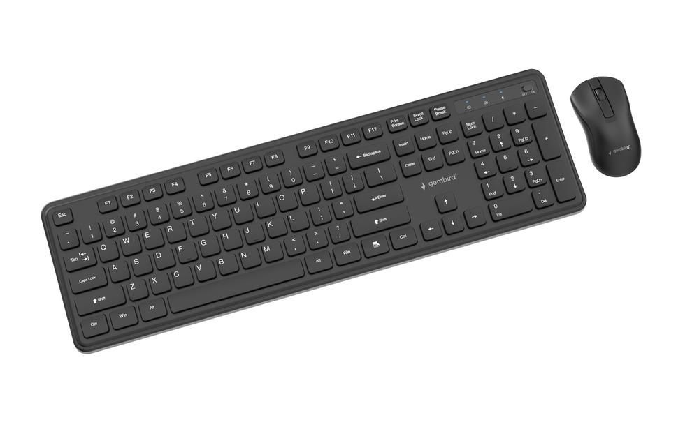 Gembird KBS-WPS-01 Slim Pro Business Wireless Keyboard Combo Black US