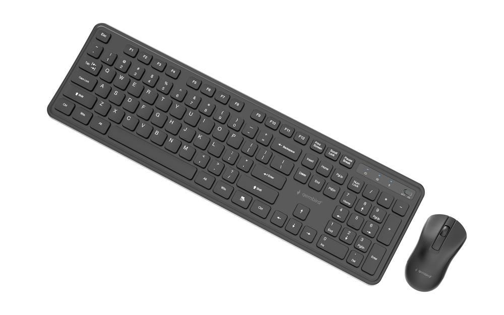 Gembird KBS-WPS-01 Slim Pro Business Wireless Keyboard Combo Black US