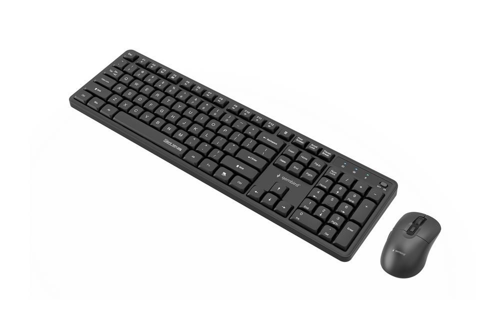 Gembird KBS-WMS-01 Silent Key Pro Business Wireless Keyboard Combo Black US