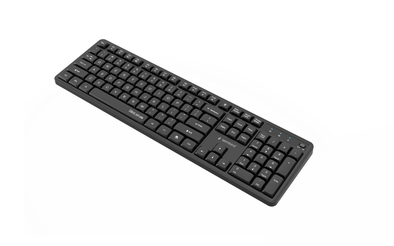 Gembird KBS-WMS-01 Silent Key Pro Business Wireless Keyboard Combo Black US