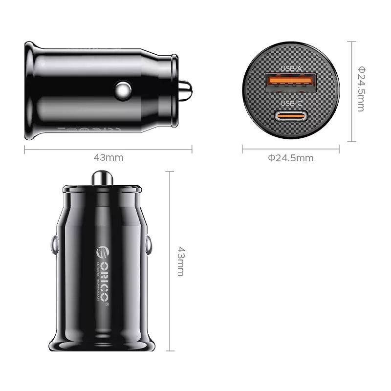 Orico PM-30-1A1C Car Charger Black
