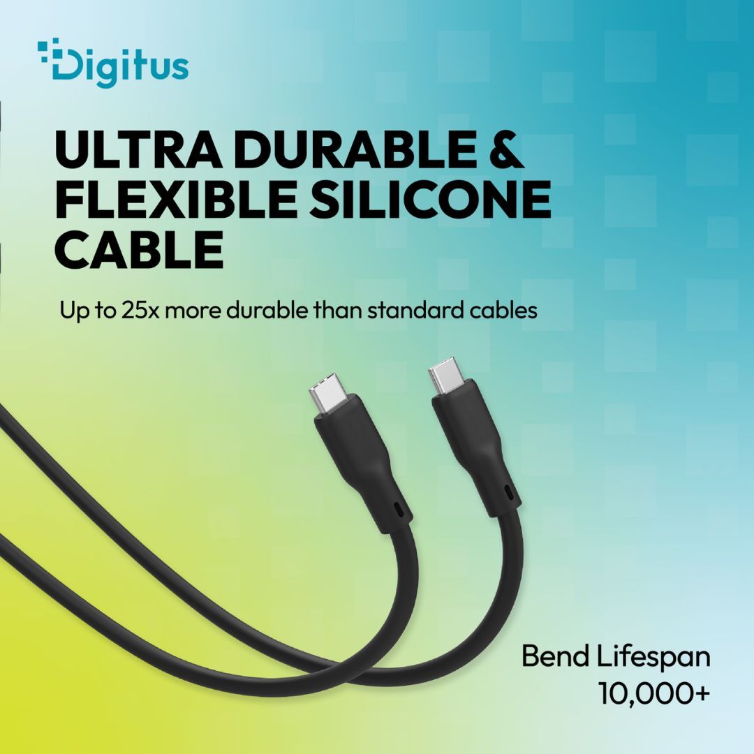 Digitus USB Silicone connection USB-C - USB-C cable 1,5m Black