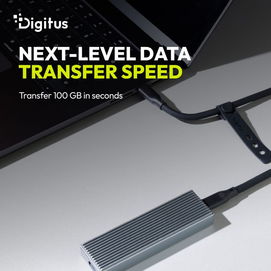 Digitus USB Silicone connection USB-C - USB-C cable 0,5m Black