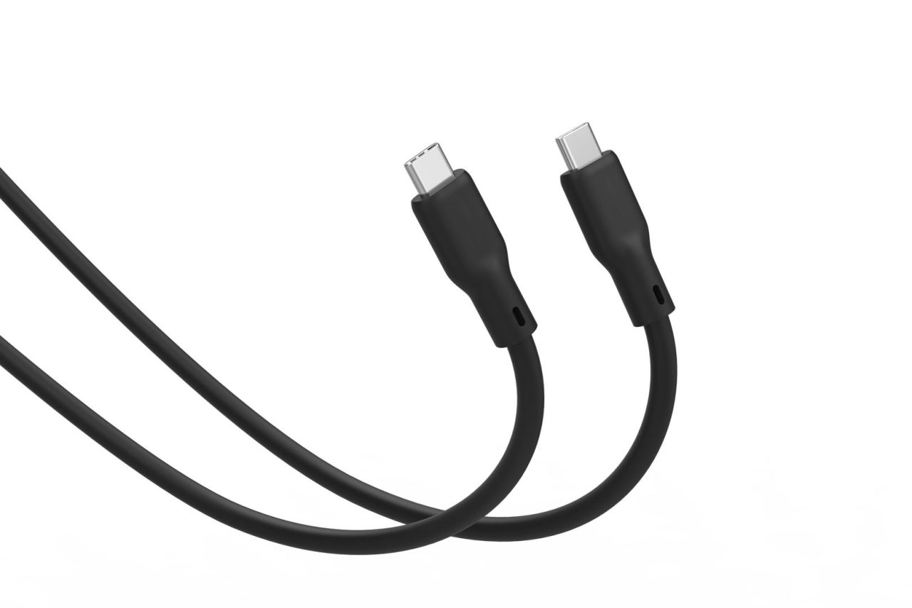 Digitus USB Silicone connection USB-C - USB-C cable 0,5m Black