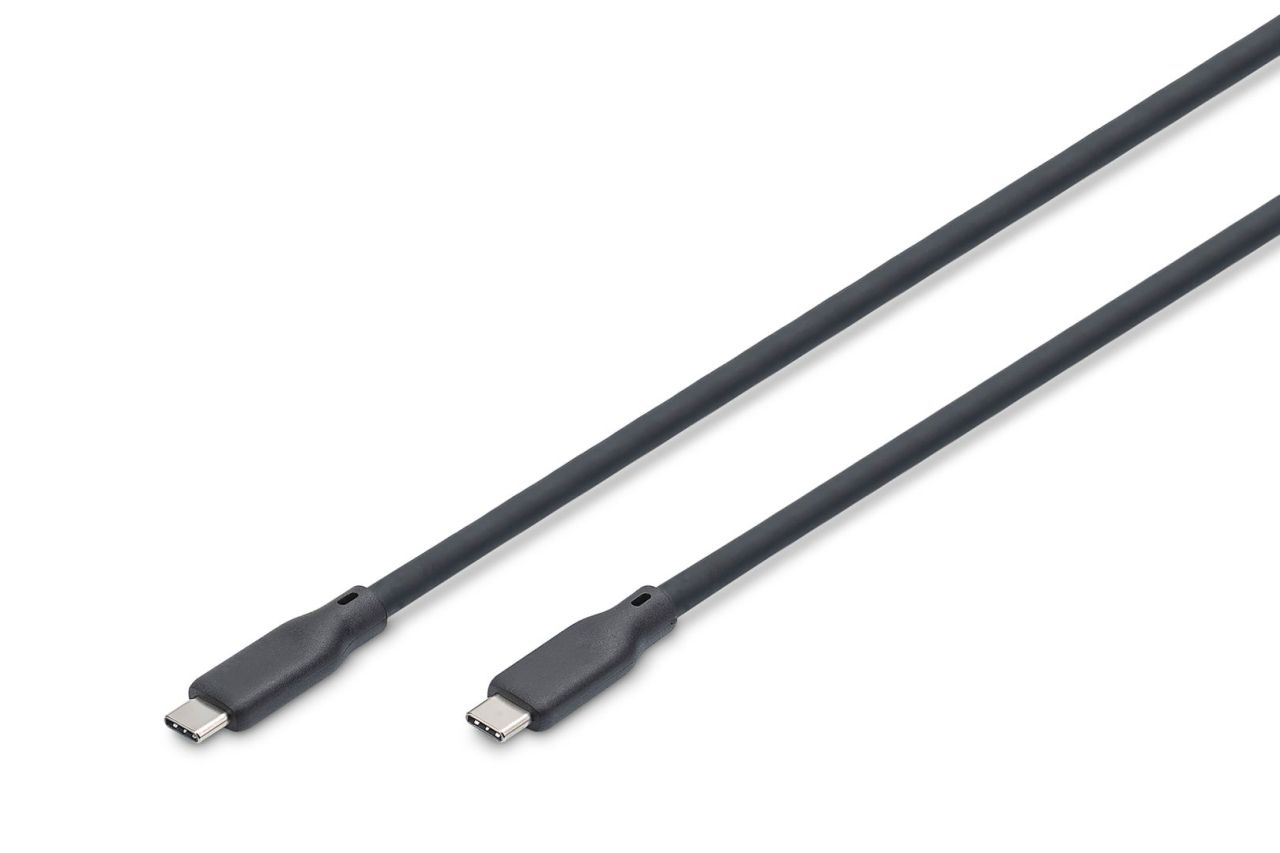 Digitus USB Silicone connection USB-C - USB-C cable 0,5m Black