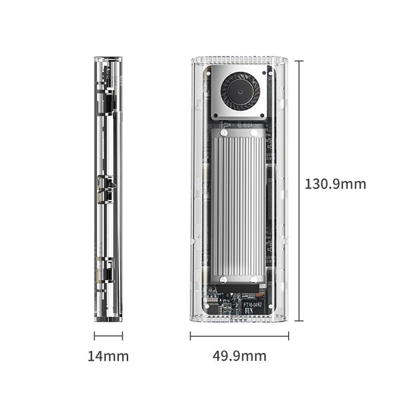Orico TCM2-U4-SV USB4 M.2 NVMe SSD Enclosure Silver