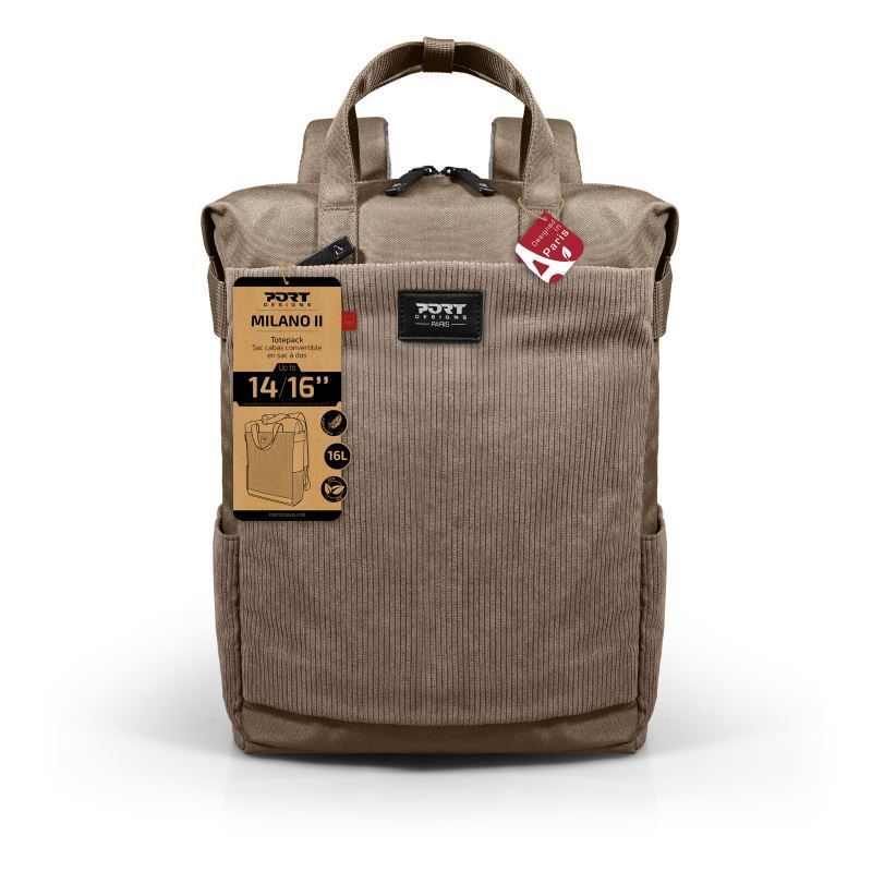Port Designs Milano II ECO Notebook backpack 14/16" Desert Brown