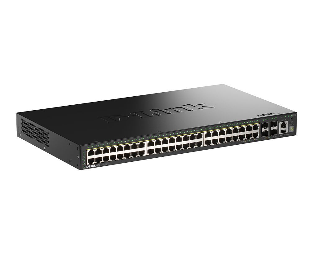 D-Link DGS-1530-52P/E 48-Port Gigabit Stackable Smart Managed PoE Switch D-Link DGS-1530-52P/E 48-Port Gigabit Stackable Smart Managed PoE Switch