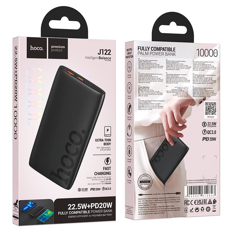 Hoco J122 Respect 10000mAh PowerBank Black Hoco J122 Respect 10000mAh PowerBank Black